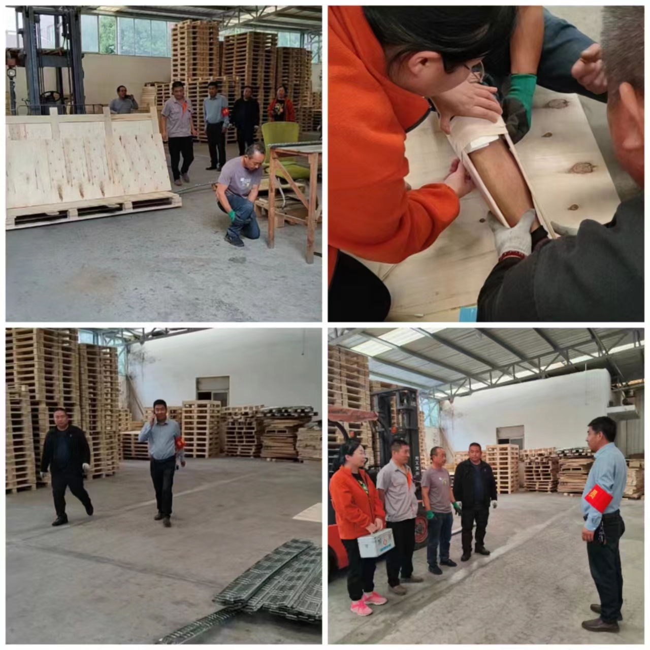 面对车间员工碰伤事故：无锡太行木业一次完整的应急救援安全演练